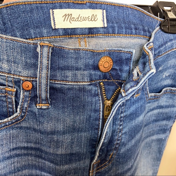 Madewell Blue Distressed 9” High Rise Skinny Jean - Picture 8 of 11